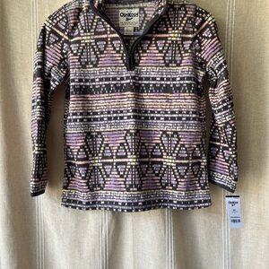 OshKosh B'gosh Geometric Fleece pullover  - Pink, Black, Cream